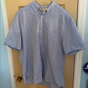 Men’s H&M Blue Button Down Short Sleeve Shirt XL